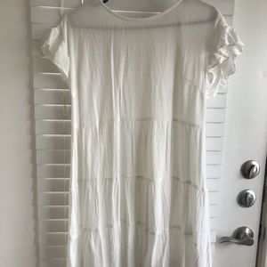 White ruffle dress